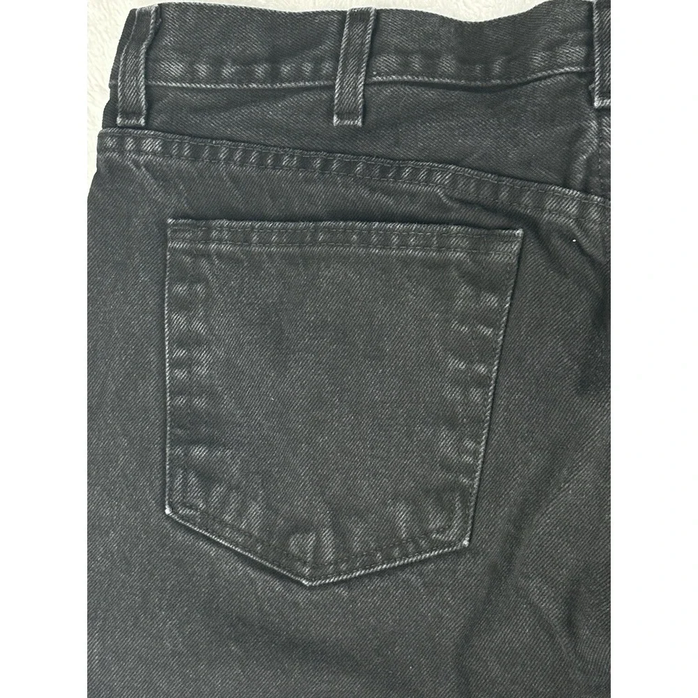 George Jeans Mens Black Straight Leg Mid Rise Jeans Size 36x32‎